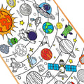 Leezead Outer Space Coloring Poster – Giant 31.4 x 43.3 in Tablecloth for Classroom & Party Activities