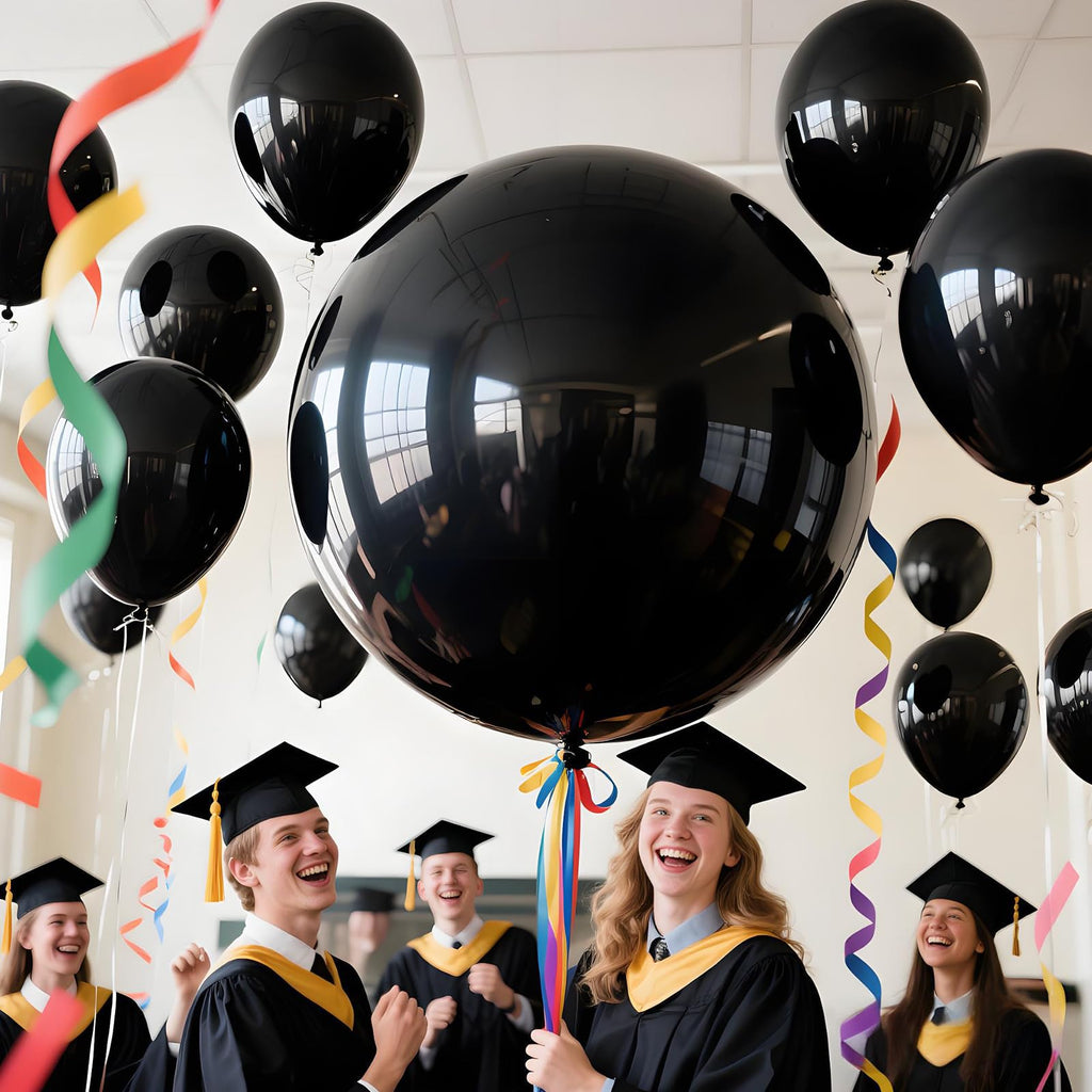 LEEZZIZZ 36 Inch Giant Balloons – 9 Jumbo Latex Balloons Bulk for Parties and Events
