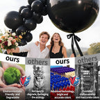LEEZZIZZ 36 Inch Giant Balloons – 9 Jumbo Latex Balloons Bulk for Parties and Events