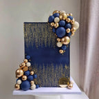 LEFUBABY Blue White Gold Balls Cake Toppers – Boho Wedding & Birthday Decor