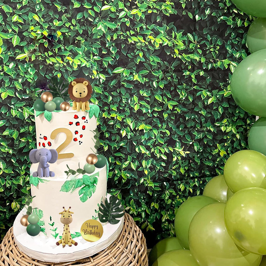 LEFUBABY 25-Piece Safari Animal Cake Toppers – Jungle Theme Birthday & Baby Shower Decorations