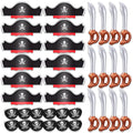 Legigo 36 Pcs Funny Pirate Party Set – 12 Hats, 12 Eye Patches, 12 Inflatable Swords