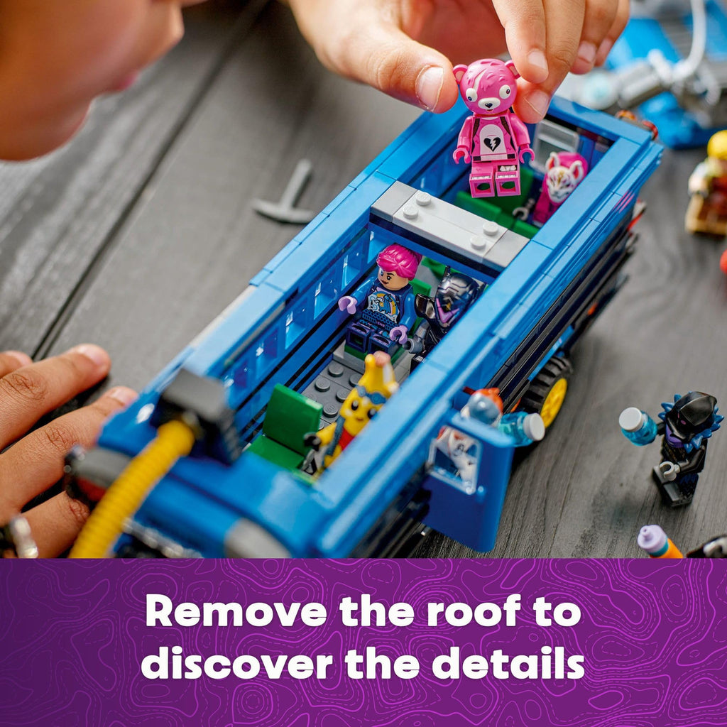 LEGO Fortnite Battle Bus 77073 – 9 Minifigures Collectible Building Toy for Kids 10+