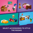 LEGO Friends Castle Bed and Breakfast Hotel – 1,311-Piece 3-Story Château with 4 Mini Dolls