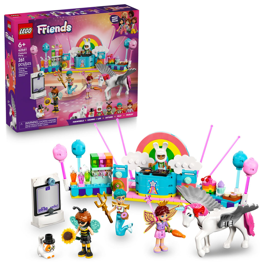 LEGO Friends Costume Party with Unicorn & Fairy (42661) – Interactive Pretend Play Set