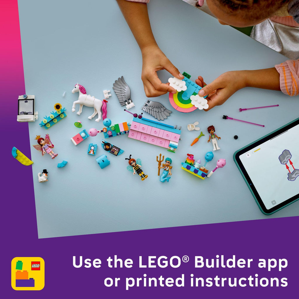 LEGO Friends Costume Party with Unicorn & Fairy (42661) – Interactive Pretend Play Set