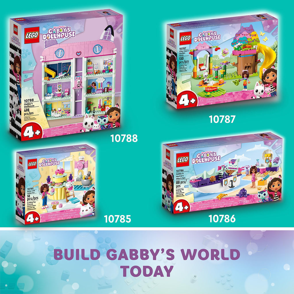 LEGO Gabby's Dollhouse Kitty Fairy’s Garden Party 10787 — Tree House, Swing & More for Ages 4+
