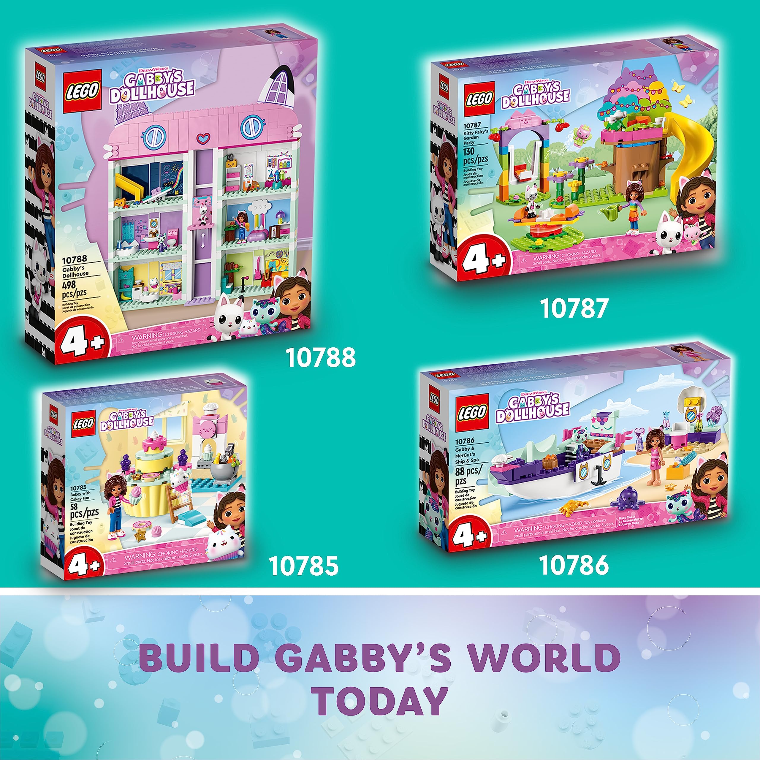 LEGO Gabby's Dollhouse Kitty Fairy’s Garden Party 10787 — Tree House, Swing & More for Ages 4+