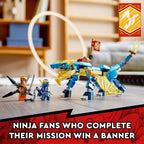 LEGO NINJAGO Jay’s Thunder Dragon EVO 71760 – Dragon Figure & Viper Battle Set with Collectible Banner