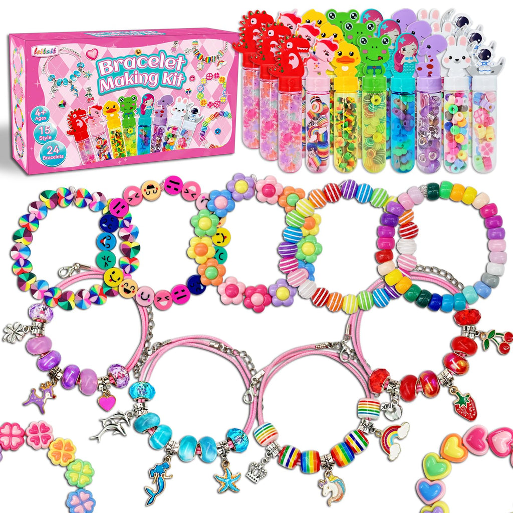leitait 24 Pack Bracelet Wand Kit – Kids Craft Jewelry Making & Party Favors