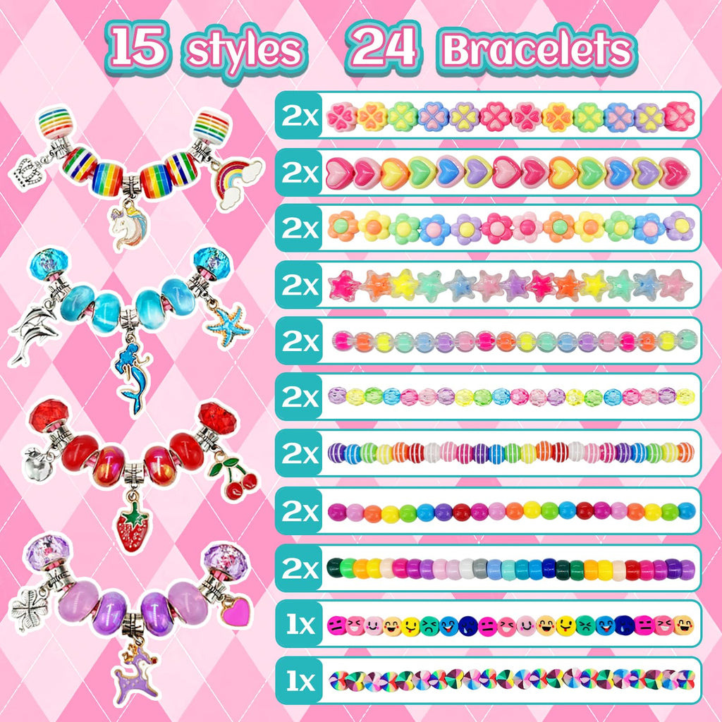 leitait 24 Pack Bracelet Wand Kit – Kids Craft Jewelry Making & Party Favors
