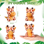 Leitee 48 Pack Mini Plush Animals — 4.7-Inch Keychain Plush Toys for Easter Hunts, Party Favors & Carnival Prizes