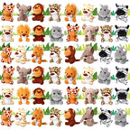Leitee 48 Pack Mini Plush Animals — 4.7-Inch Keychain Plush Toys for Easter Hunts, Party Favors & Carnival Prizes
