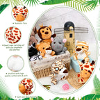 Leitee 48 Pack Mini Plush Animals — 4.7-Inch Keychain Plush Toys for Easter Hunts, Party Favors & Carnival Prizes