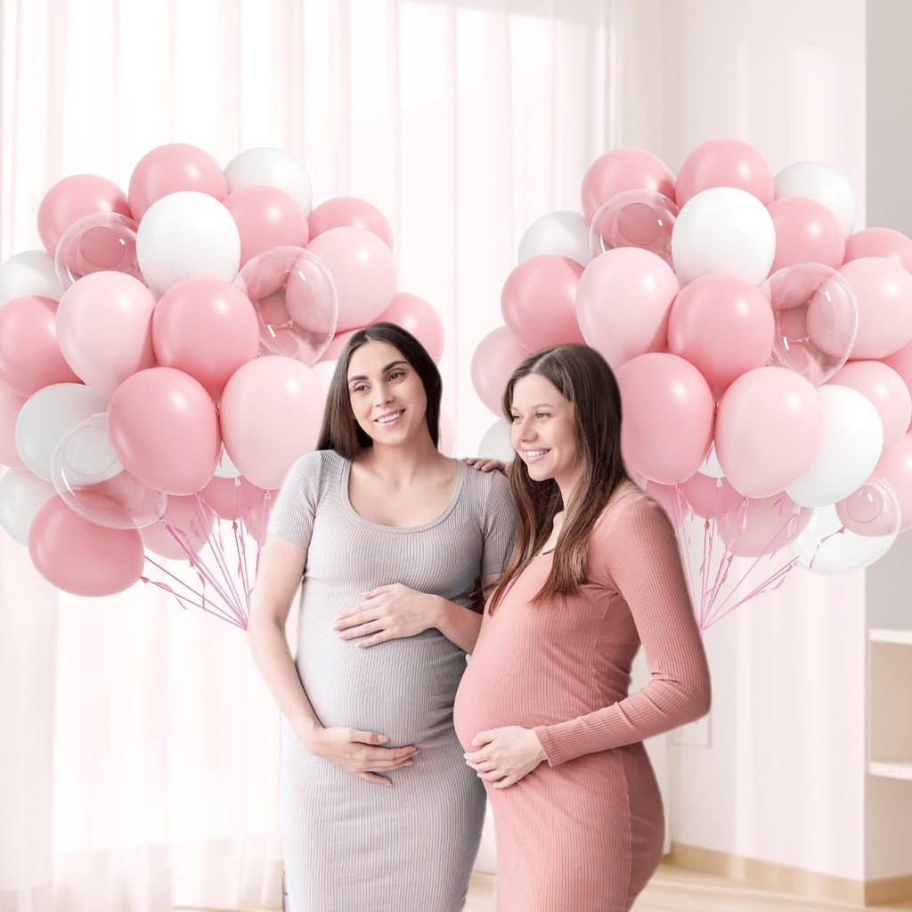 Leraqertra 60pcs Light Pink Balloons Kit for Weddings, Baby Showers & Parties