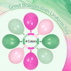 Leraqertra 60pcs Pink & Green Balloons 12in – Hawaiian Baby Shower & Birthday Party Decor