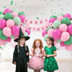 Leraqertra 60pcs Pink & Green Balloons 12in – Hawaiian Baby Shower & Birthday Party Decor