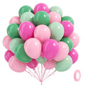 Leraqertra 60pcs Pink & Green Balloons 12in – Hawaiian Baby Shower & Birthday Party Decor