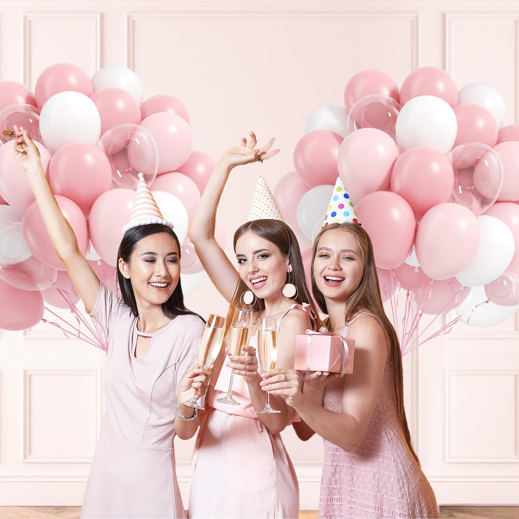 Leraqertra 60pcs Light Pink Balloons Kit for Weddings, Baby Showers & Parties