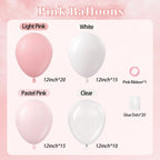Leraqertra 60pcs Light Pink Balloons Kit for Weddings, Baby Showers & Parties