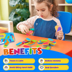 LESONG Sensory Fidget Magnets – 18-Pack Textured Silicone Sliders for Kids, Autism, Classroom & Party Favors