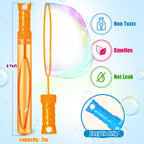 Letapapa Bubble Wand Set – 60 Pcs Bulk, Six Colors, Party Favors for Kids