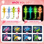 Letapapa Valentines Day Cards for Kids — 24 Pack Glow-in-the-Dark Lizard Gifts, Classroom Exchange & Party Favors