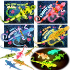 Letapapa Valentines Day Cards for Kids — 24 Pack Glow-in-the-Dark Lizard Gifts, Classroom Exchange & Party Favors