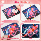 Letapapa Valentines Day Cards for Kids — 24 Pack Glow-in-the-Dark Lizard Gifts, Classroom Exchange & Party Favors
