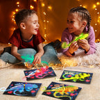 Letapapa Valentines Day Cards for Kids — 24 Pack Glow-in-the-Dark Lizard Gifts, Classroom Exchange & Party Favors