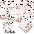 Letromp 2 Pcs Holy Cow Tablecloth 54 x 108 in – Pink Cow Print Disposable Party Covers for Farm Animal Birthday & Baby Shower