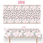 Letromp 2 Pcs Holy Cow Tablecloth 54 x 108 in – Pink Cow Print Disposable Party Covers for Farm Animal Birthday & Baby Shower
