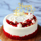 LetsCake 6-Pack Gold Cake Topper Set – Double-Sided Acrylic Happy Birthday Toppers
