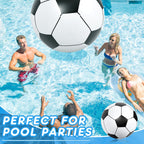 Lewtemi Big Inflatable Giant Soccer Ball – 5.9 ft Jumbo Beach Ball for Pool, Beach, and Party Fun