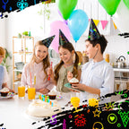 Lewtemi 108 Pcs Scratch Party Hats – DIY Colorful Cone Hat Craft Kit