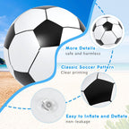 Lewtemi Big Inflatable Giant Soccer Ball – 5.9 ft Jumbo Beach Ball for Pool, Beach, and Party Fun