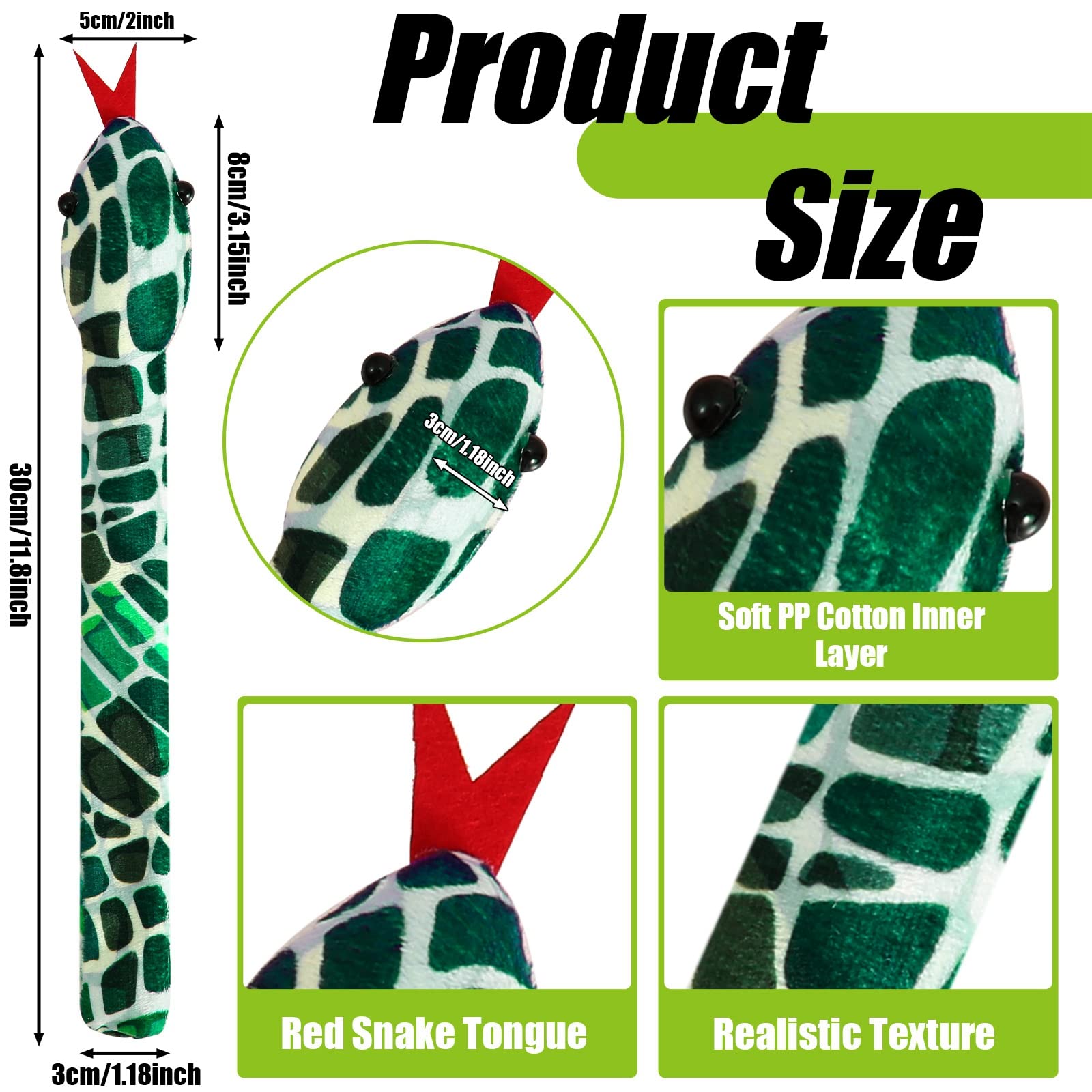 Lewtemi 30 Pcs Snake Slap Bracelets – Party Favors & Kids Gifts (Halloween)