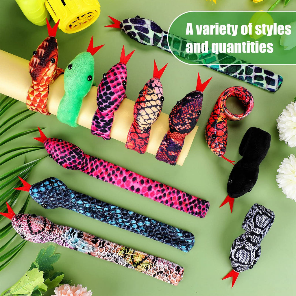 Lewtemi 30 Pcs Snake Slap Bracelets – Party Favors & Kids Gifts (Halloween)