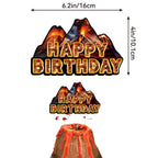 Lava Party Decorations Set - Volcano Banner, Cake Topper, Cupcake Toppers & Balloons by LFCFDX