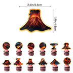 Lava Party Decorations Set - Volcano Banner, Cake Topper, Cupcake Toppers & Balloons by LFCFDX