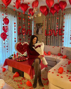 LHOAVWE 6 Pcs Red Heart & XOXO Balloons – Valentine Day Wedding & Bridal Shower Decor
