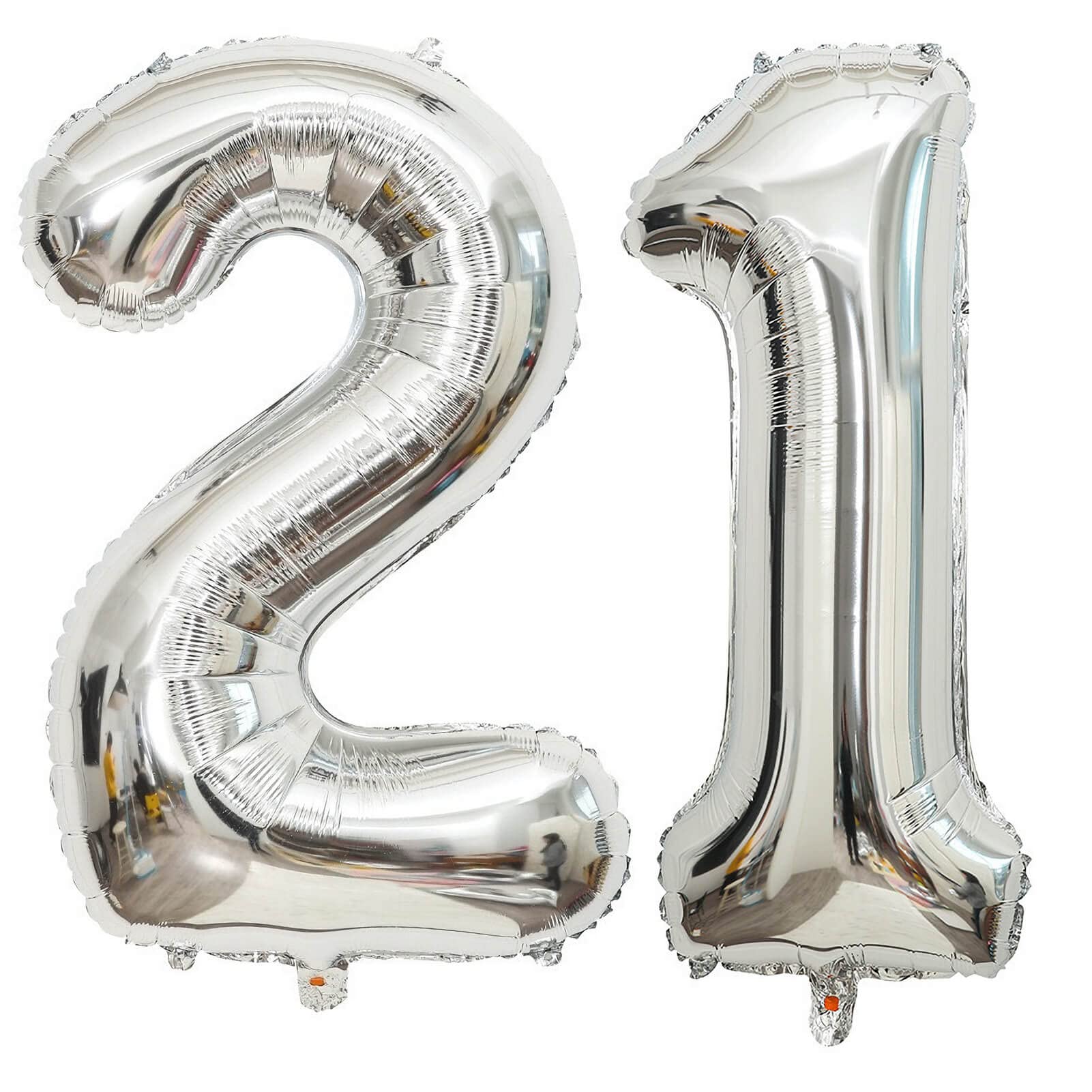 LHOAVWE 40-Inch Silver Number Balloons – Giant 12th & 21st Birthday Decor
