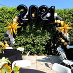LHOAVWE 40in Black 60-Number Balloons – Giant Foil Mylar 60th Birthday Backdrop