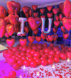 LHOAVWE 6 Pcs Red Heart & XOXO Balloons – Valentine Day Wedding & Bridal Shower Decor