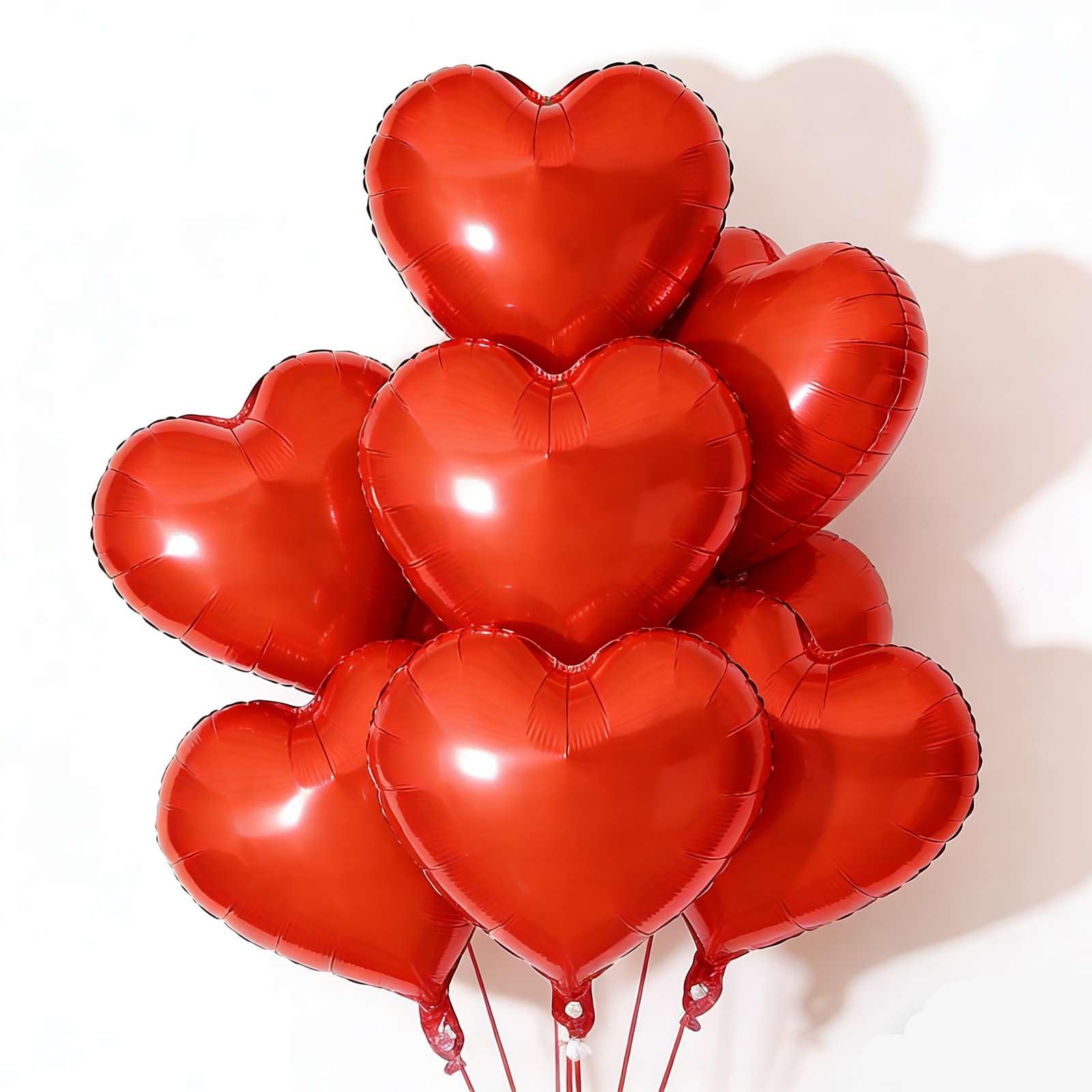 LHOAVWE 7-Piece Red Heart Balloons – I Love You Valentine Set