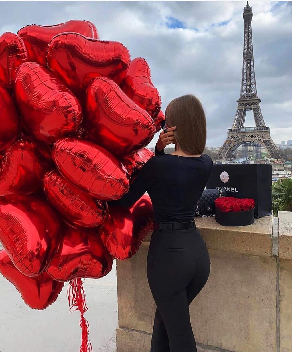 LHOAVWE 10Pcs Red Foil Heart Balloons 18-Inch Mylar Balloons for Weddings Valentine Baby Shower