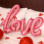 LHOAVWE 5 Pcs Pink Heart Balloons – Large Pink Love Balloon and Pink Heart Balloons for Valentines Day Weddings and Parties