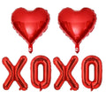 LHOAVWE 6 Pcs Red Heart & XOXO Balloons – Valentine Day Wedding & Bridal Shower Decor