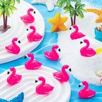 LHSYFBZ 50Pcs Mini Resin Flamingo Figurines – Cake Topper, Dollhouse & DIY Decor