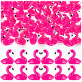 LHSYFBZ 50Pcs Mini Resin Flamingo Figurines – Cake Topper, Dollhouse & DIY Decor
